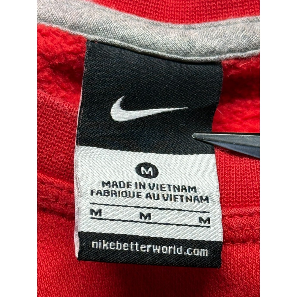Nike Flowery Branch Basketball Sweatshirt Mens Medium Red Fleece Lined Swoosh - Picture 3 of 8